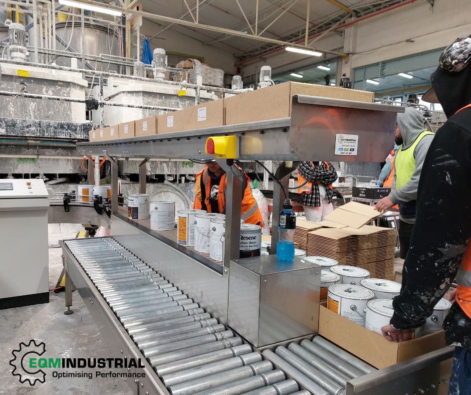EQM - Conveyor solution that transformed productivity custom conveyors at Resene NZ