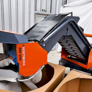 Hortworx RBF100 Robotic Bin Filler by EQM Industrial