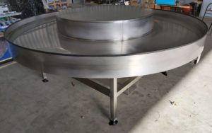 Large stainless-steel rotary table