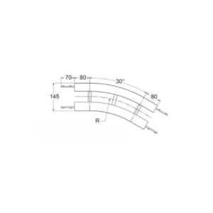 ML2 Horizontal Plain Bend 30 Degrees