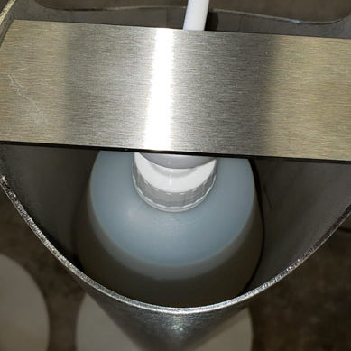 Shield Sanitiser Station Top view by EQM Industrial