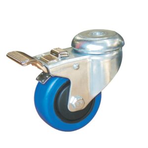 Bolt Hole Fitting Castor Blue - 75mm