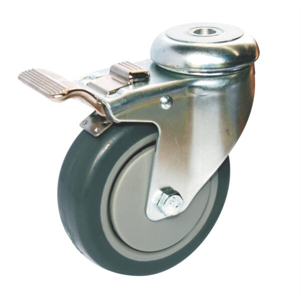 Bolt Hole Fitting Castor Black - 100mm