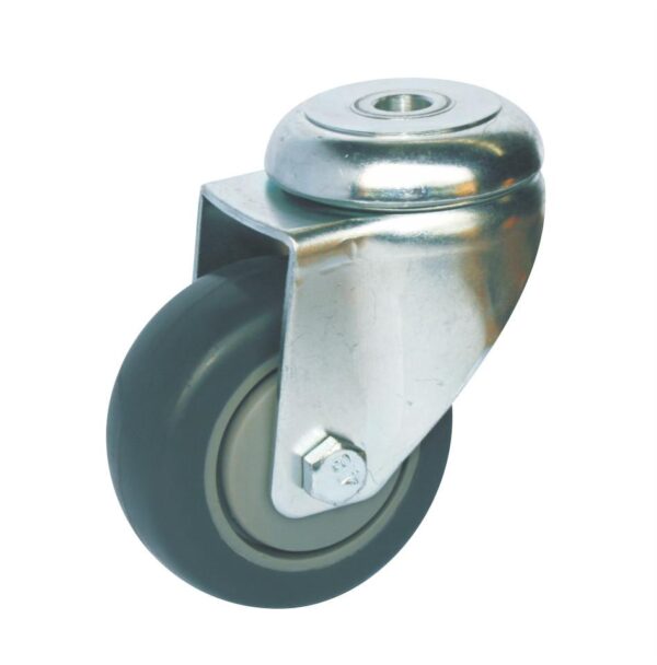 Bolt Hole Fitting Castor Black - 75mm